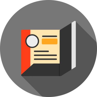 Dosyanın vektör düz biçim simgesi