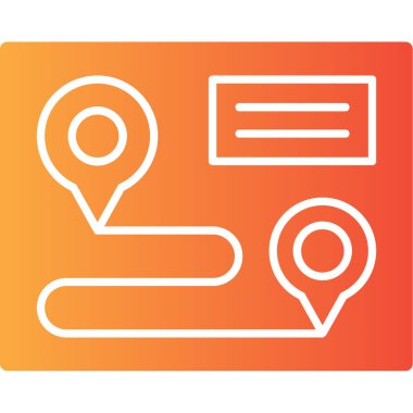 konum haritası simgesi, vektör illüstrasyonu