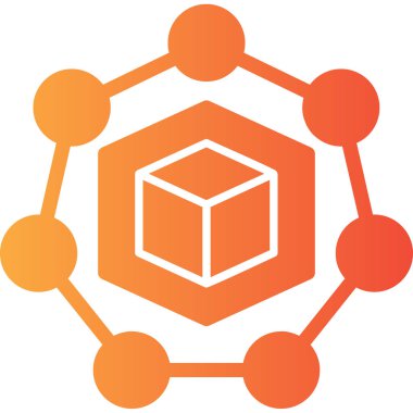 Küp. Web simgesi basit illüstrasyon