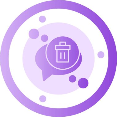 Çöp kovası basit simgesi, vektör illüstrasyonu