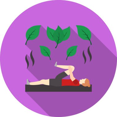 Genç kadın sabah yoga yaparken