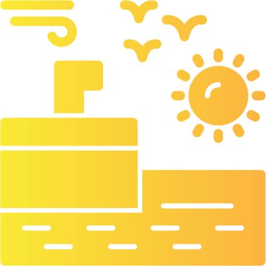 Güneş. Web simgesi basit illüstrasyon