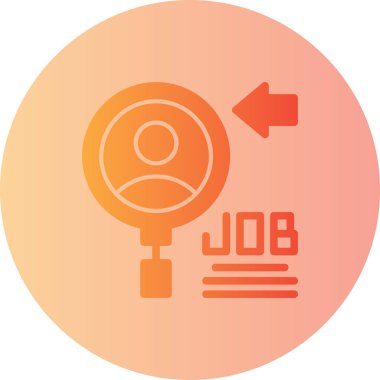 İş araması. Web simgesi basit illüstrasyon