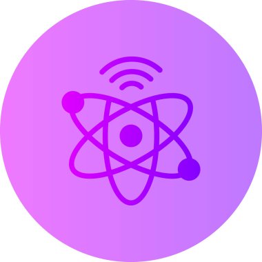 atom simgesi, vektör illüstrasyonu