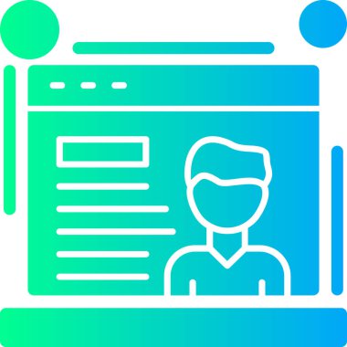 ID kart simgesi vektör illüstrasyonu