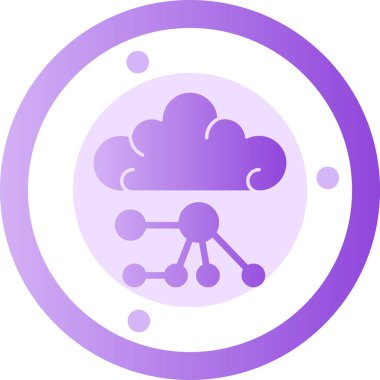 Bulut. Web simgesi basit illüstrasyon