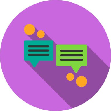 Sohbet simgesinin vektör illüstrasyonu