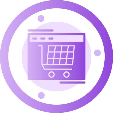 Alışveriş arabası simgesinin vektör çizimi