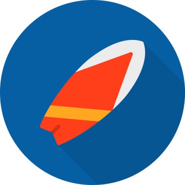 sörf tahtası simgesi vektör illüstrasyonu