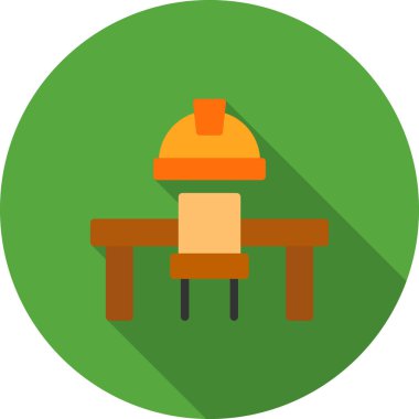 Masa. Web simgesi basit illüstrasyon