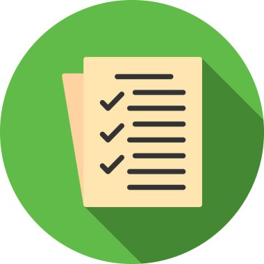 Kontrol Listesi Düz Vektör Simgesi