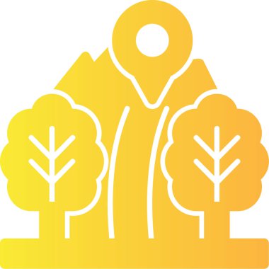 Bir ağaç simgesinin vektör illüstrasyonu