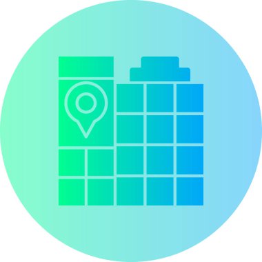 Harita konumu simgesi. beyaz arkaplanda izole edilmiş çizgi haritası konum vektör rengi düz biçimi