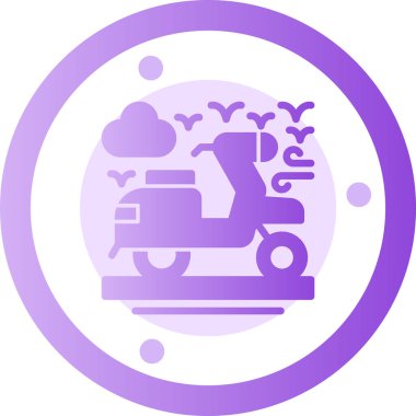 Motosiklet. Web simgesi basit illüstrasyon