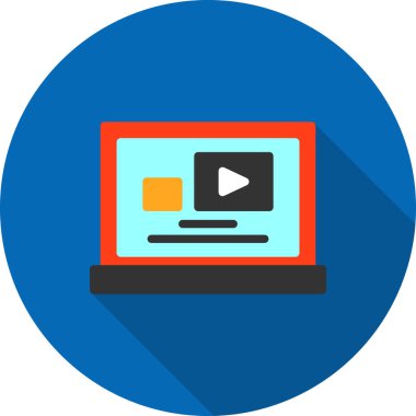 dizüstü bilgisayar simgesi, vektör illüstrasyonu