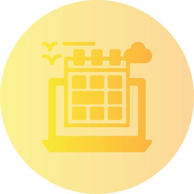 Program. Web simgesi basit illüstrasyon