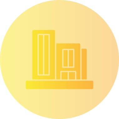 Modern yapı simgesinin vektör illüstrasyonu