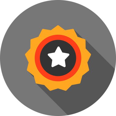 Rozet simgesi, vektör illüstrasyonu