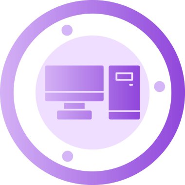 Bilgisayar. Web simgesi basit tasarım