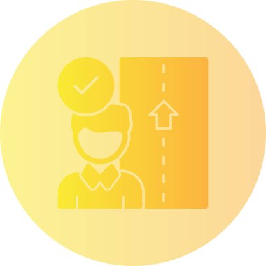 Bir insan simgesinin vektör illüstrasyonu