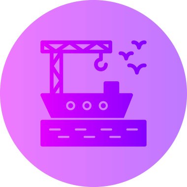 kargo gemisi. Basit resimleme