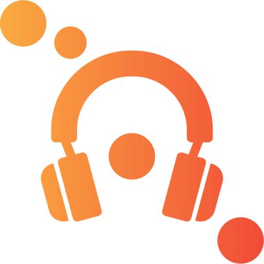 kulaklık simgesi vektör illüstrasyonu