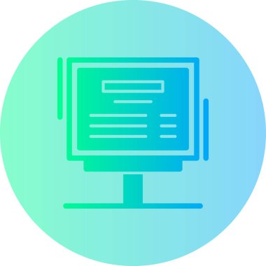 Bilgisayar modern simgesinin vektör illüstrasyonu