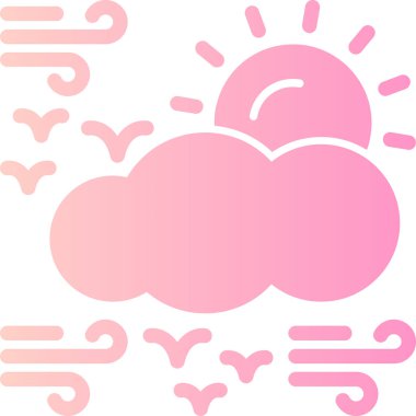 güneş hava durumu web simgesi, vektör illüstrasyonu