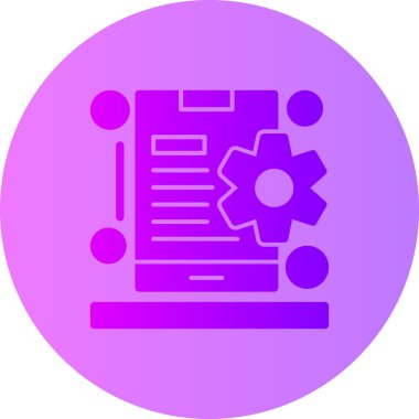 Belge. Web simgesi basit illüstrasyon