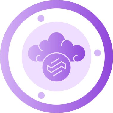 Bulut. Web simgesi basit illüstrasyon