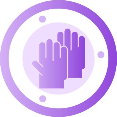 Bir el simgesinin vektör illüstrasyonu