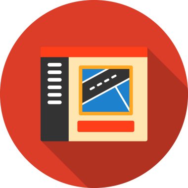 Yazıcı Düz Vektör Simgesi