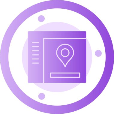 konum haritası simgesi, vektör illüstrasyonu