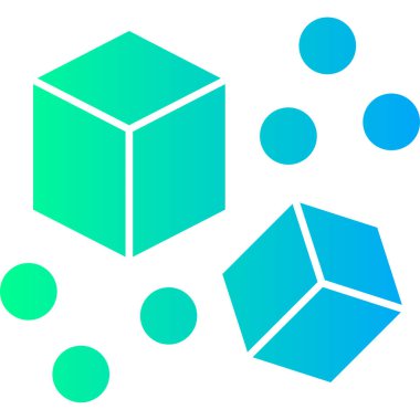 küp simgesi vektör çizim şablonu logosu