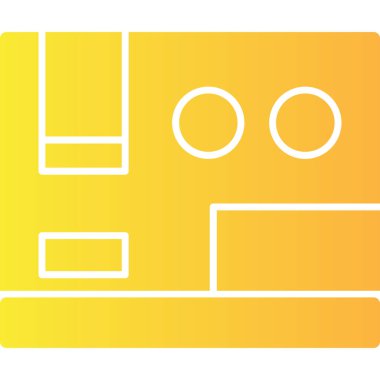 Televizyonun basit vektör illüstrasyon simgesi