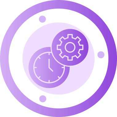 Zaman doldu. Web simgesi basit illüstrasyon