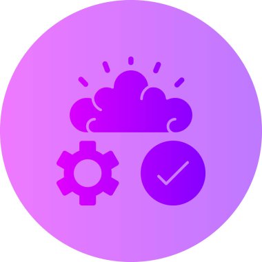 Bulut. Web simgesi basit illüstrasyon