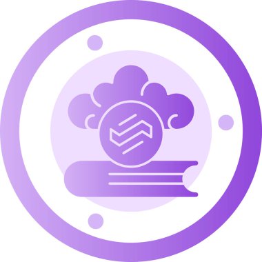 Bulut. Web simgesi basit illüstrasyon