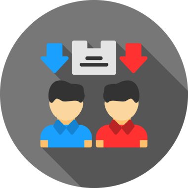 iş düz vektör simgesi