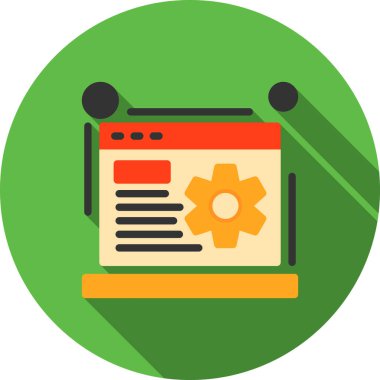 iş düz vektör simgesi