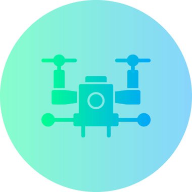 İnsansız hava aracı web simgesi basit illüstrasyon