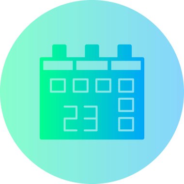 Takvim modern simgesinin vektör illüstrasyonu