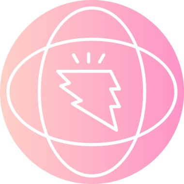 güzel yıldırım çizgisi vektör simgesi