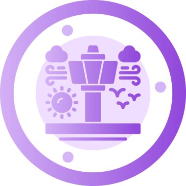 Bir fener simgesinin vektör illüstrasyonu