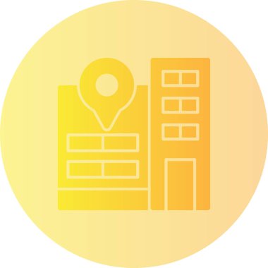 Harita. Web simgesi basit illüstrasyon