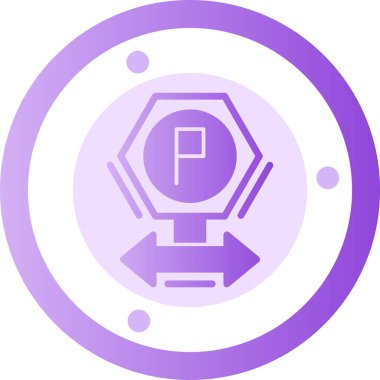 Bir madeni paranın modern tasarımının vektör çizimi