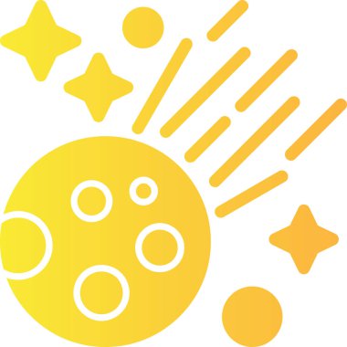 uzay yıldızları düz stil güneş simgesi