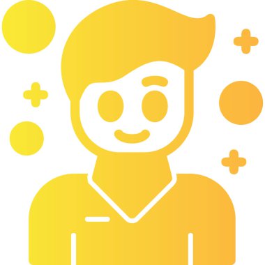 vektör simgesinin farklı renginde bir adam