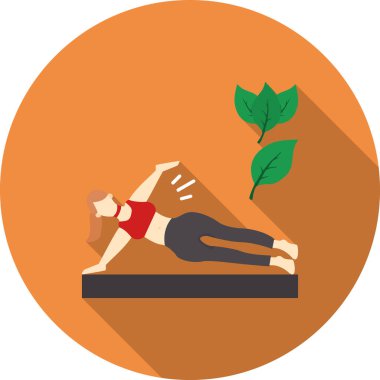yoga. Web simgesi basit illüstrasyon