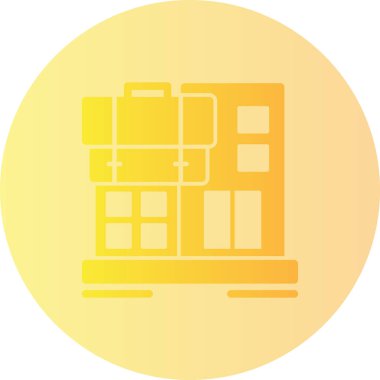 Bir bina simgesinin vektör illüstrasyonu